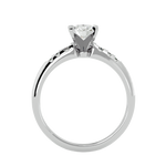1/2 ctw Round Lab Grown Diamond Side Stone Engagement Ring