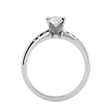 1/2 ctw Round Lab Grown Diamond Side Stone Engagement Ring