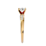 1/2 ctw Round Lab Grown Diamond Side Stone Engagement Ring