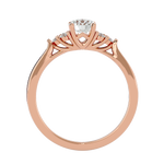 1 ctw Round Lab Grown Diamond Side Stone Engagement Ring