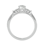1 ctw Round Lab Grown Diamond Side Stone Engagement Ring