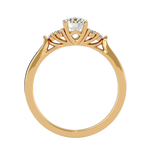1 ctw Round Lab Grown Diamond Side Stone Engagement Ring