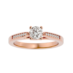 5/8 ctw Round Lab Grown Diamond Side Stone Engagement Ring
