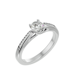 5/8 ctw Round Lab Grown Diamond Side Stone Engagement Ring