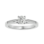 5/8 ctw Round Lab Grown Diamond Side Stone Engagement Ring