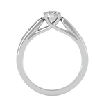 5/8 ctw Round Lab Grown Diamond Side Stone Engagement Ring