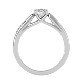 5/8 ctw Round Lab Grown Diamond Side Stone Engagement Ring