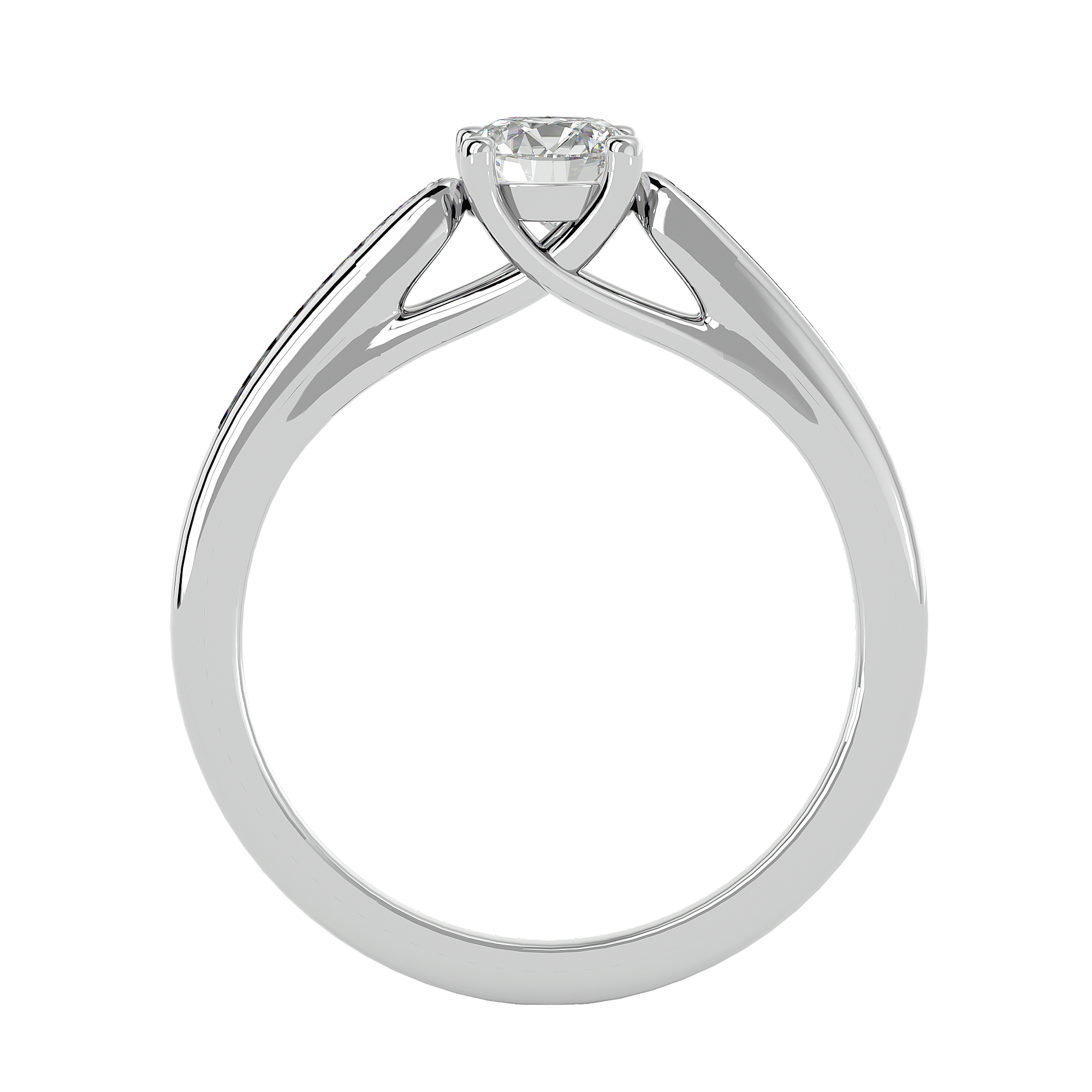 5/8 ctw Round Lab Grown Diamond Side Stone Engagement Ring