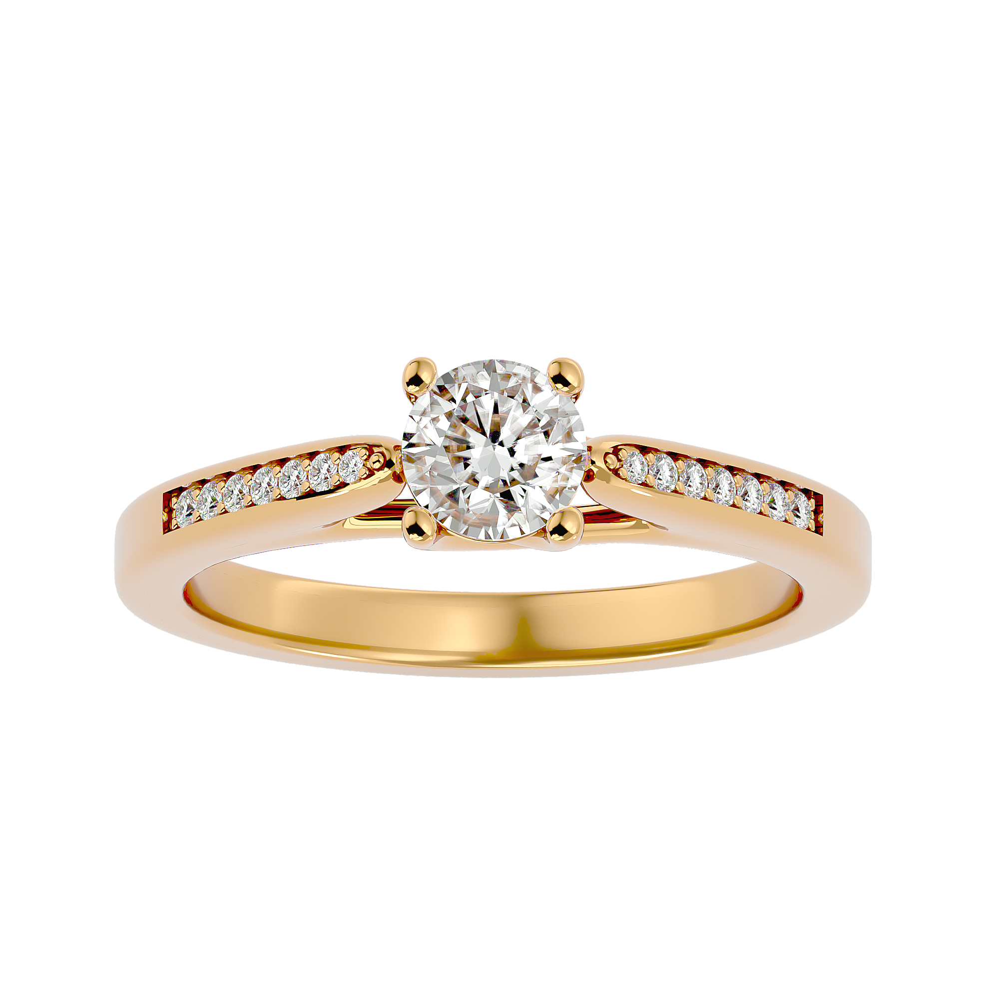 5/8 ctw Round Lab Grown Diamond Side Stone Engagement Ring