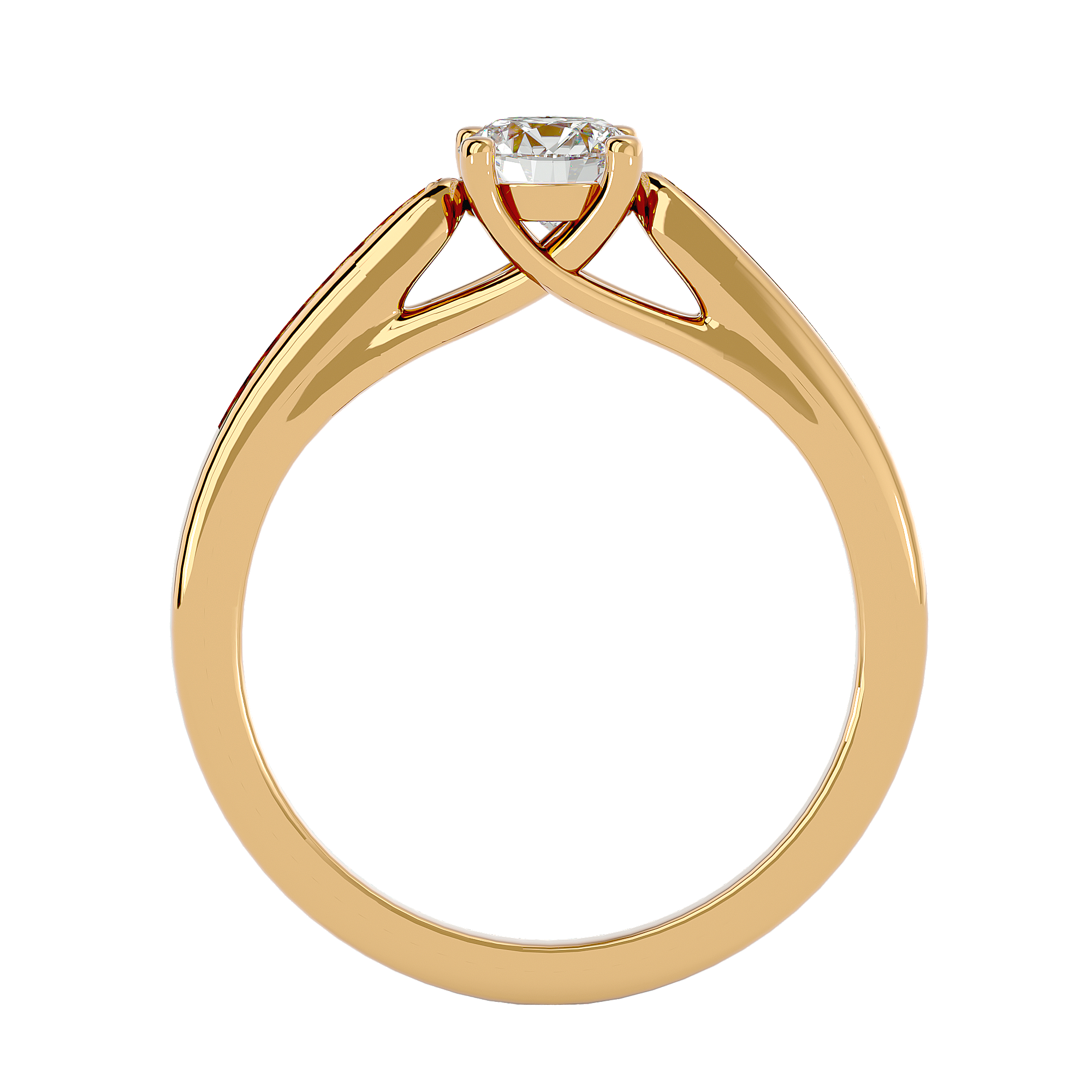 5/8 ctw Round Lab Grown Diamond Side Stone Engagement Ring