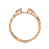 5/8 ctw Round Lab Grown Diamond Side Stone Engagement Ring