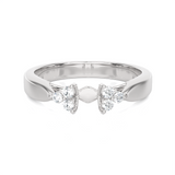 5/8 ctw Round Lab Grown Diamond Side Stone Engagement Ring