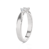 5/8 ctw Round Lab Grown Diamond Side Stone Engagement Ring