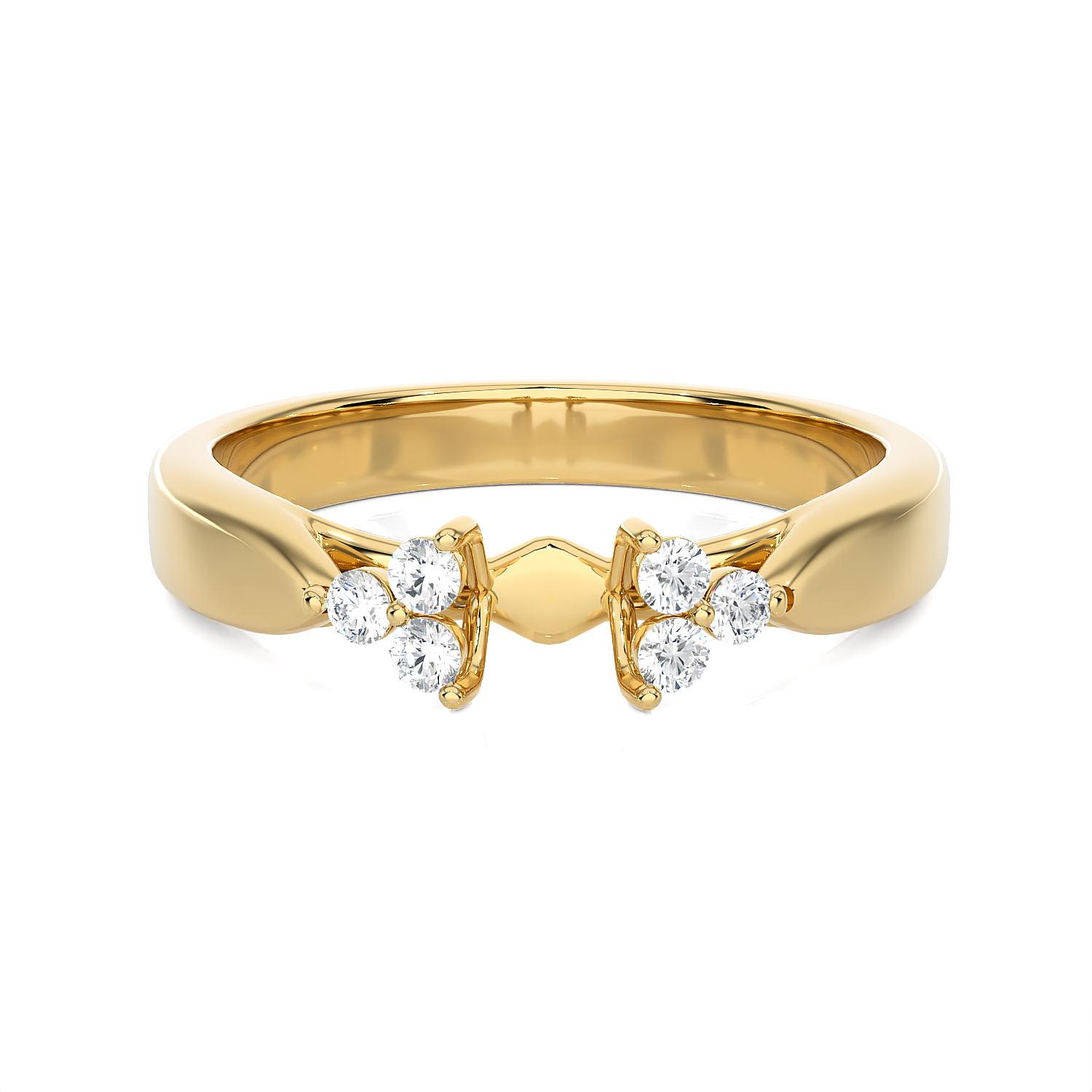 5/8 ctw Round Lab Grown Diamond Side Stone Engagement Ring