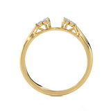 5/8 ctw Round Lab Grown Diamond Side Stone Engagement Ring