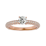 1 1/4 ctw Round Lab Grown Diamond Side Stone Engagement Ring