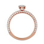1 1/4 ctw Round Lab Grown Diamond Side Stone Engagement Ring