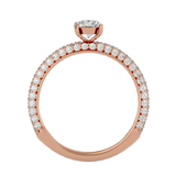 1 1/4 ctw Round Lab Grown Diamond Side Stone Engagement Ring