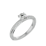 1 1/4 ctw Round Lab Grown Diamond Side Stone Engagement Ring