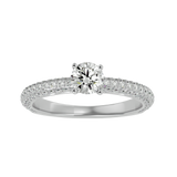 1 1/4 ctw Round Lab Grown Diamond Side Stone Engagement Ring