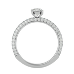 1 1/4 ctw Round Lab Grown Diamond Side Stone Engagement Ring