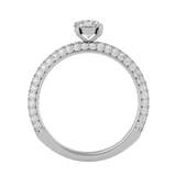 1 1/4 ctw Round Lab Grown Diamond Side Stone Engagement Ring