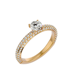 1 1/4 ctw Round Lab Grown Diamond Side Stone Engagement Ring