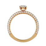 1 1/4 ctw Round Lab Grown Diamond Side Stone Engagement Ring