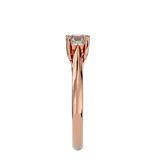 5/8 ctw Emerald-Cut Lab Grown Diamond Solitaire Engagement Ring