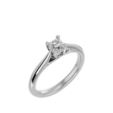 5/8 ctw Emerald-Cut Lab Grown Diamond Solitaire Engagement Ring