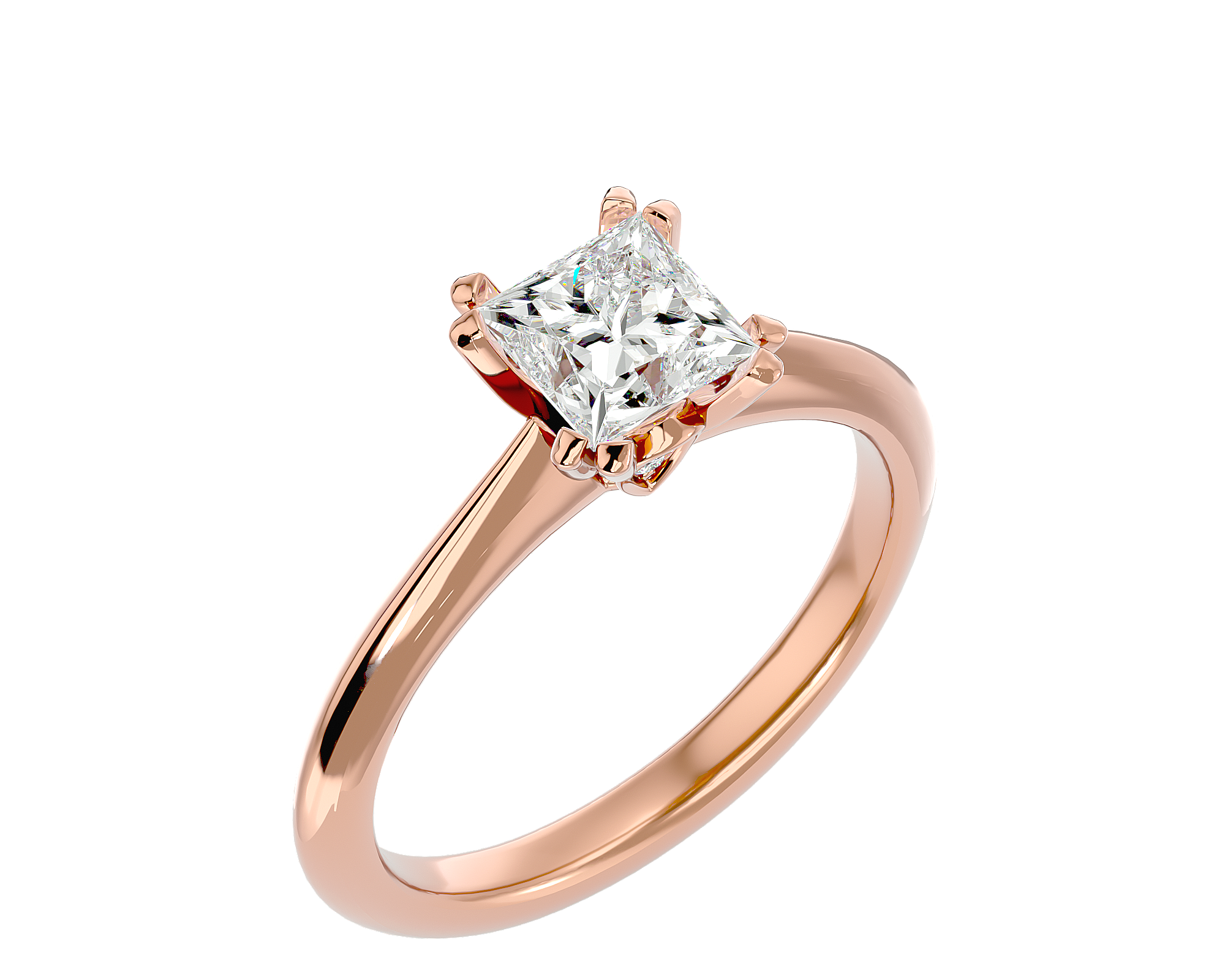 1 1/3 ctw Princess-Cut Lab Grown Diamond Solitaire Engagement Ring