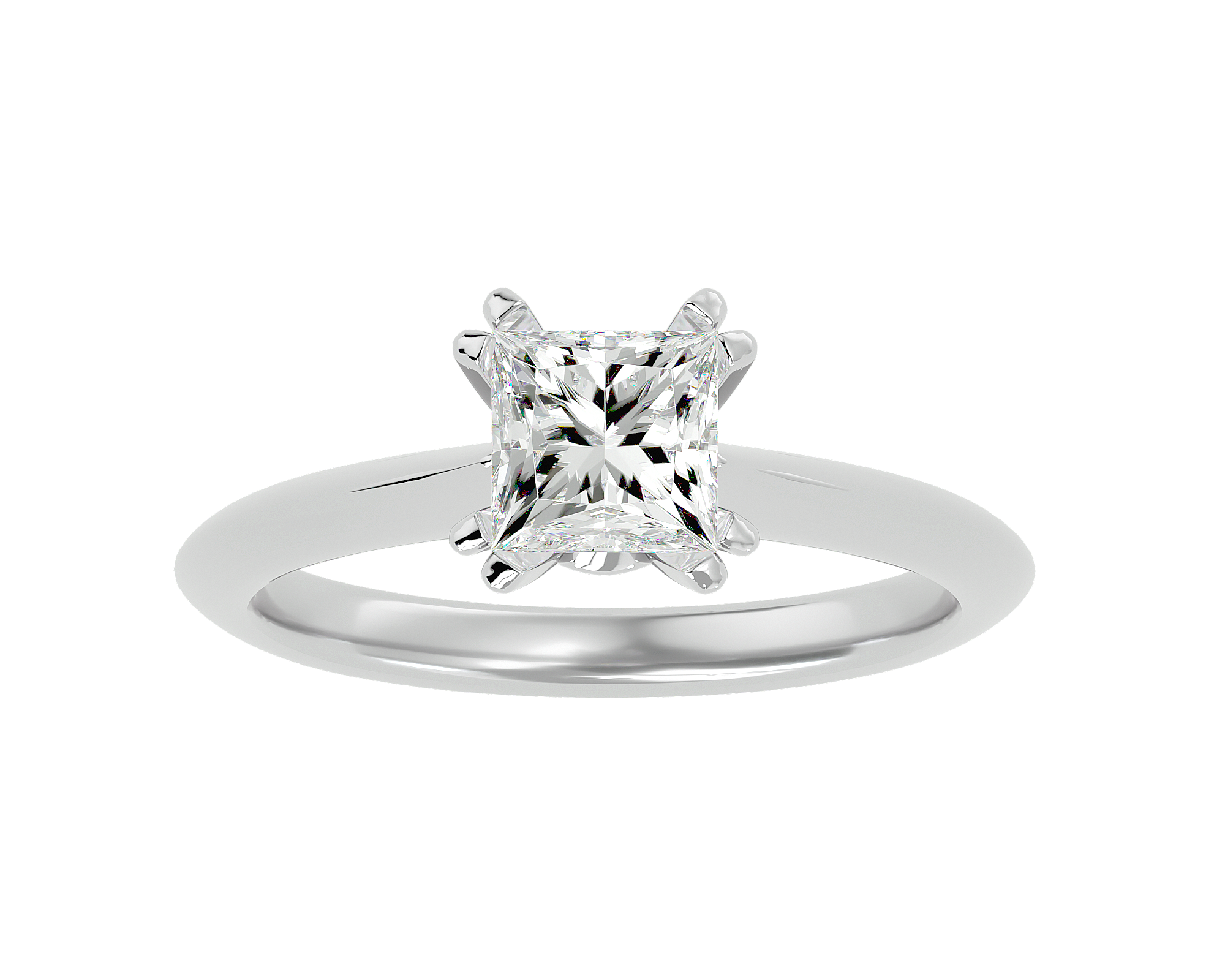 1 1/3 ctw Princess-Cut Lab Grown Diamond Solitaire Engagement Ring