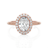 Oval Lab Grown Diamond Halo Engagement Ring