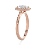 Oval Lab Grown Diamond Halo Engagement Ring