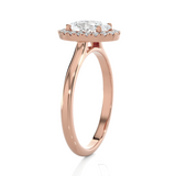 Oval Lab Grown Diamond Halo Engagement Ring