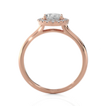 Oval Lab Grown Diamond Halo Engagement Ring