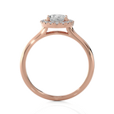 Oval Lab Grown Diamond Halo Engagement Ring