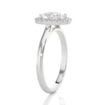 Oval Lab Grown Diamond Halo Engagement Ring