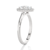 Oval Lab Grown Diamond Halo Engagement Ring
