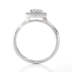 Oval Lab Grown Diamond Halo Engagement Ring
