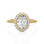 Oval Lab Grown Diamond Halo Engagement Ring