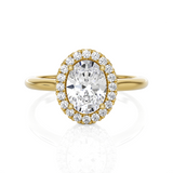 Oval Lab Grown Diamond Halo Engagement Ring