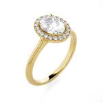 Oval Lab Grown Diamond Halo Engagement Ring