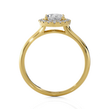 Oval Lab Grown Diamond Halo Engagement Ring