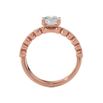 Round Lab Grown Diamond Side Stone Engagement Ring