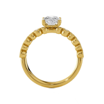 Round Lab Grown Diamond Side Stone Engagement Ring