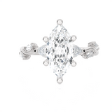 Marquise Lab Grown Diamond Side Stone Engagement Ring