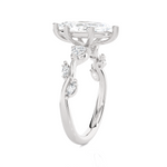 Marquise Lab Grown Diamond Side Stone Engagement Ring