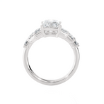 Emerald-Cut Lab Grown Diamond Side Stone Engagement Ring