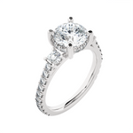 Round 3 Stone Lab Grown Diamond Ring
